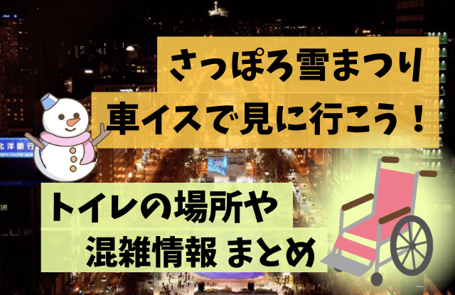 2023,札幌,雪まつり,さっぽろ雪まつり,車イス,車椅子,身障者トイレ,雪用車イス,混雑,駐車場